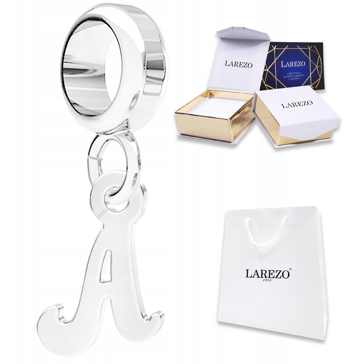 Pandantiv Litera A, Larezo, argint 925, 19x9mm, set complet cu cutie si certificat de autenticitate