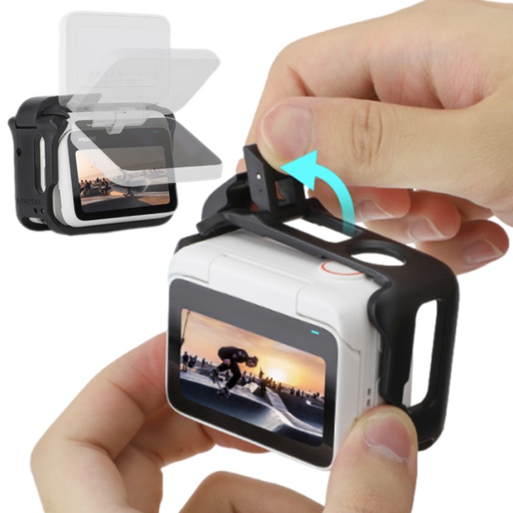 Sunnylife védőkeret Insta360 GO 3-hoz, ütésálló, műanyag, 69x59x37mm