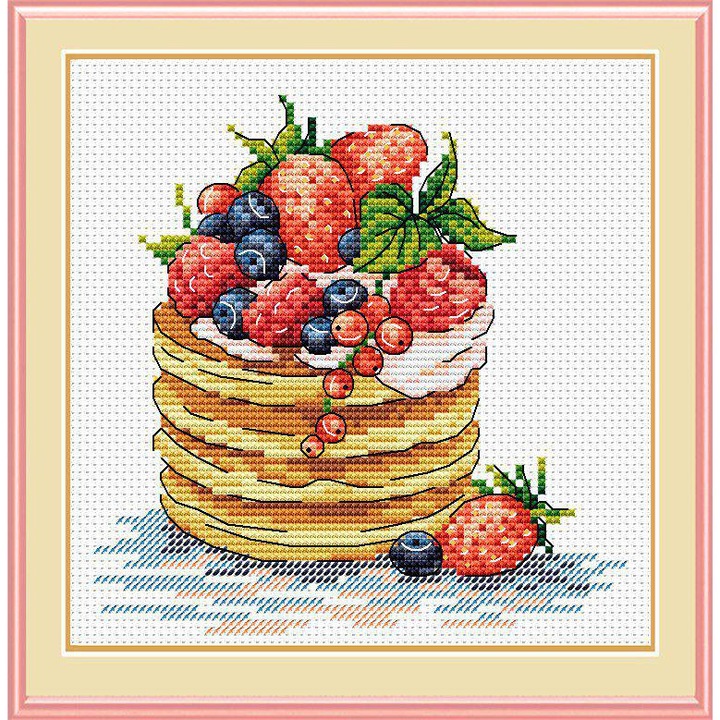 Комплект за бродиране на кръстат бод MP Studia "Време за закуска" 15x18 см