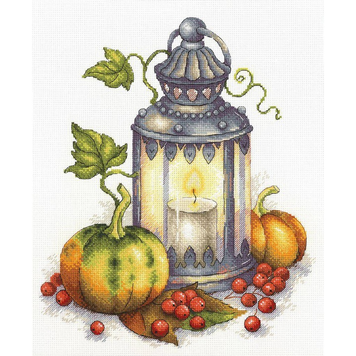 Комплект за бродиране с кръстат бод MP Studia "Есенен пламък" 26x32 см