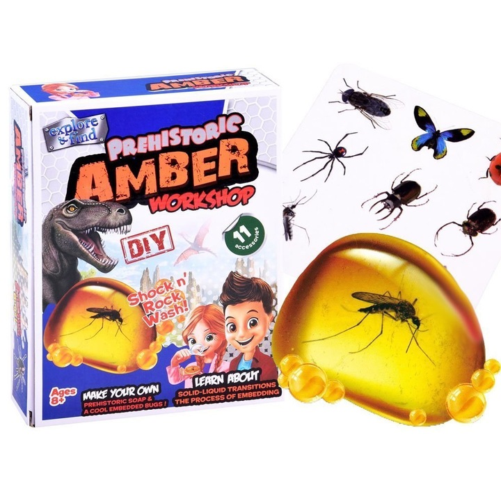 Set creativ preistoric bursche, JOKOMISIADA, 2 culori, pentru copii