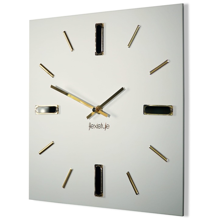 Dekoratív óra, Brilliant, 30cm, fehér, AA elemmel együtt