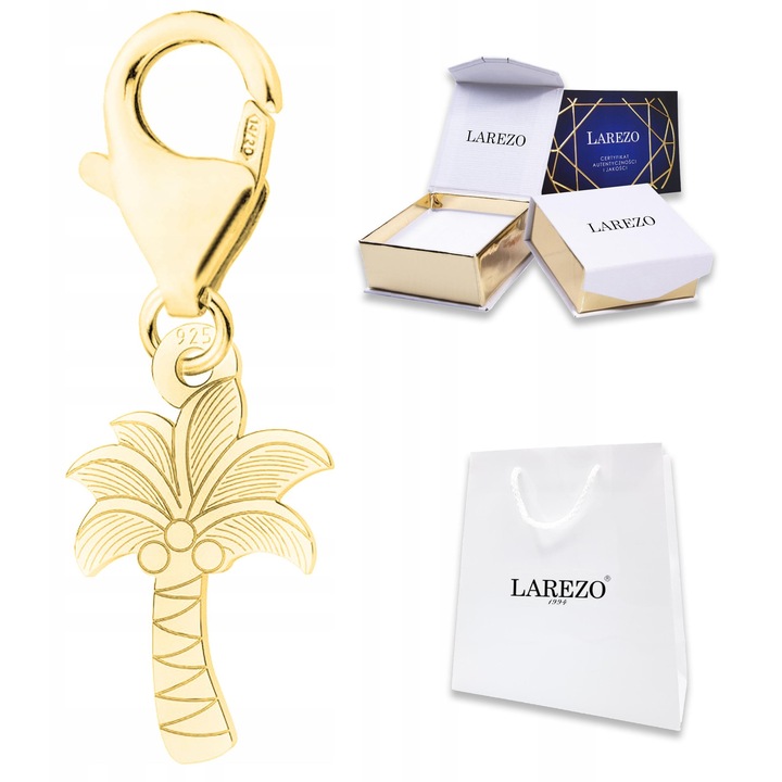 Pandantiv Larezo, argint 925 cu aur 585, design copac, 24mm, set complet cu cutie si certificat de autenticitate