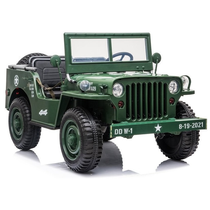 Masinuta electrica, leantoys, Jeep JH101, verde, 4x45W, 163x81x82cm