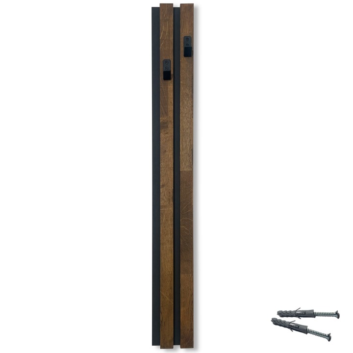 Cuier, FLEXISTYLE, modul 98cm, 12cm, lemn de stejar, maro