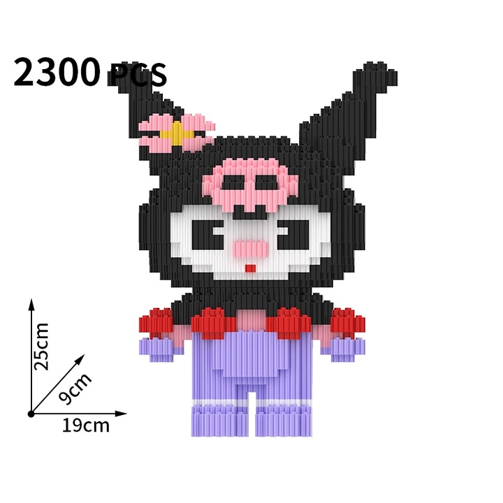 Set constructie Kuromi, kit blocuri pentru fete 4+ ani, jucarie cadou