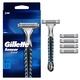 Aparat de ras Gillette Sensor Excel, set cu 5 wkladow, duble lame, microfibre, pentru o utilizare confortabila