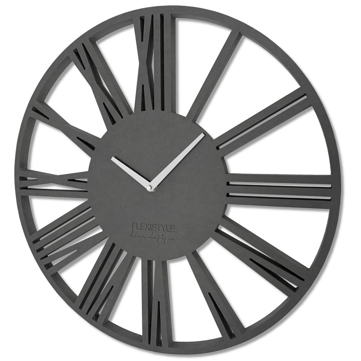 Loft falióra 50cm, FLEXISTYLE, szürke, nagyon halk mechanizmus, AA elemmel szállítva