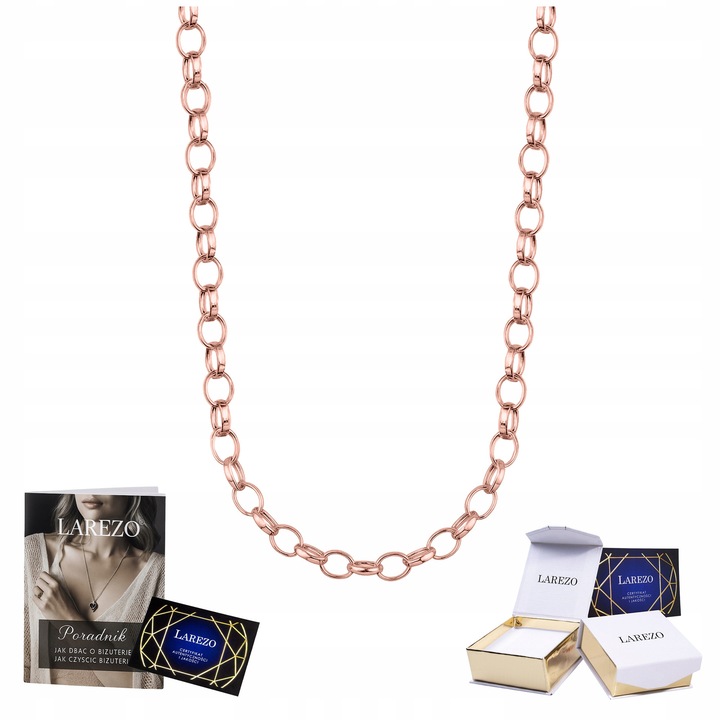 Lant, Larezo, Argint 925, 40cm, roz aurit