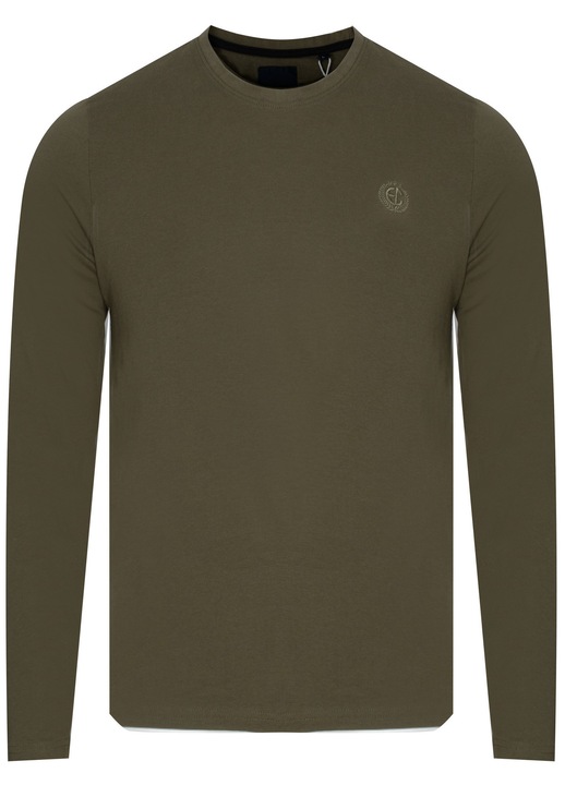 Мъжка блуза, Enrico Coveri, каки, 100% памук, изчистена кройка