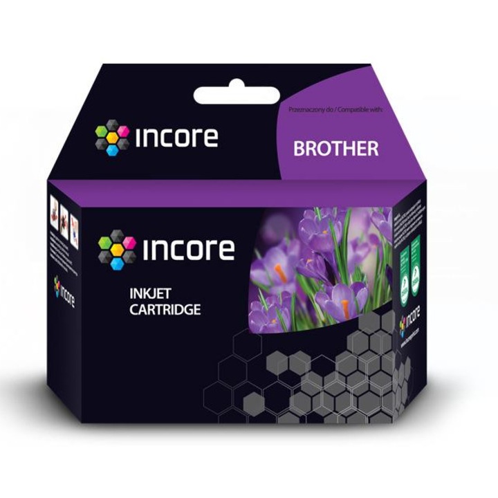 INCORE LC-525 nyomtatópatron, sárga, 15ml, chippel