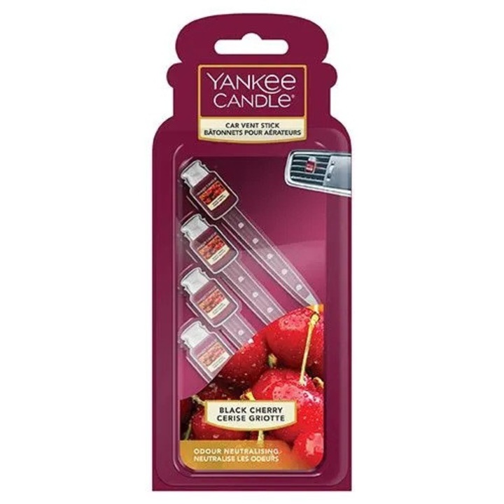 Autóillatosító, Yankee Candle, Black Cherry, 4x8g