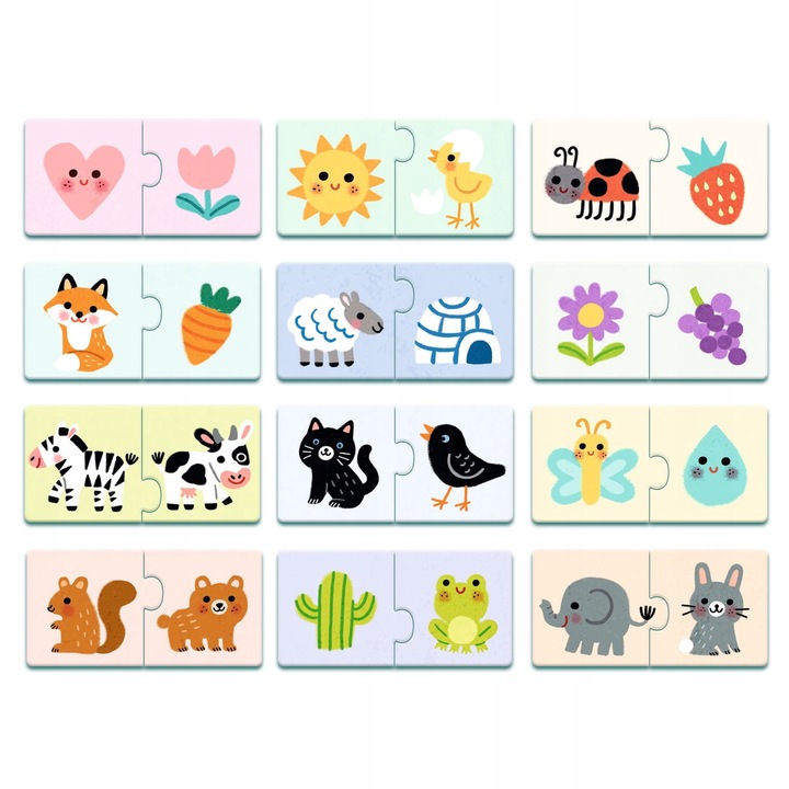 Puzzle Djeco Duo Culori, 2+ ani, 10 piese