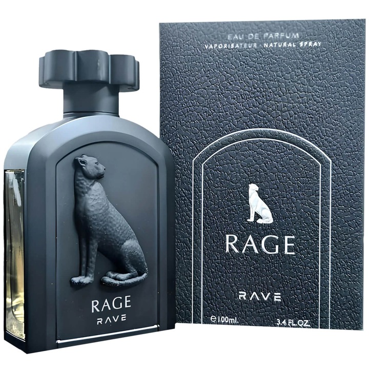 Unisex parfüm Lattafa Rage 100 ml, friss, meleg és fás jegyekkel