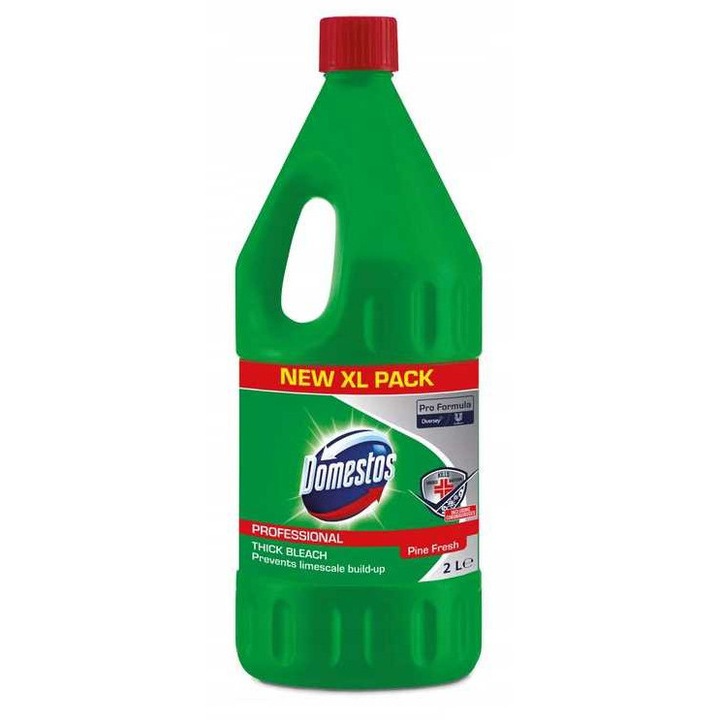 Domestos Plyn de Toaleta Pine Fresh 2L, eficient impotriva bacteriilor si virusurilor, culoare verde