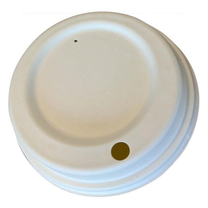 Capace din trestie de zahar pentru pahare de cafea, Huhtamaki, 90 mm, set 50 bucati