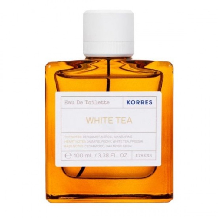 Apa de toaleta Korres White Tea 100ml, cu note florale, set pentru cadou