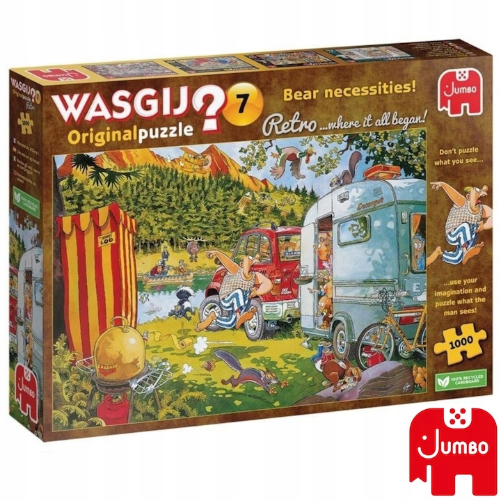 Пъзел Jumbo Wasgij Original 1000 части - Ретро гора