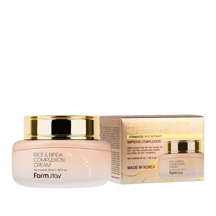 Крем за лице FARMSTAY Rice & Bifida, хидратиращ и подхранващ, 55 мл