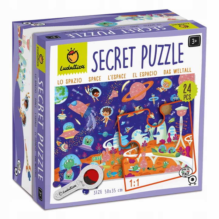 Puzzle Ludattica Secret Puzzle Kosmos cu Lupa Secreta