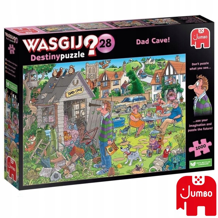 Пъзел Jumbo Wasgij Destiny 1000 елемента - Тайната на татко