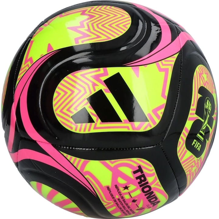 Minge fotbal Adidas FIFA World Cup 2026 Trionda Club, negru/galben, marimea 5