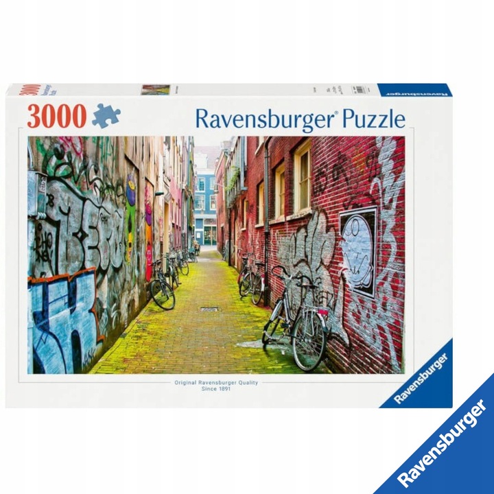Пъзел Ravensburger 3000 части - Улици в Амстердам