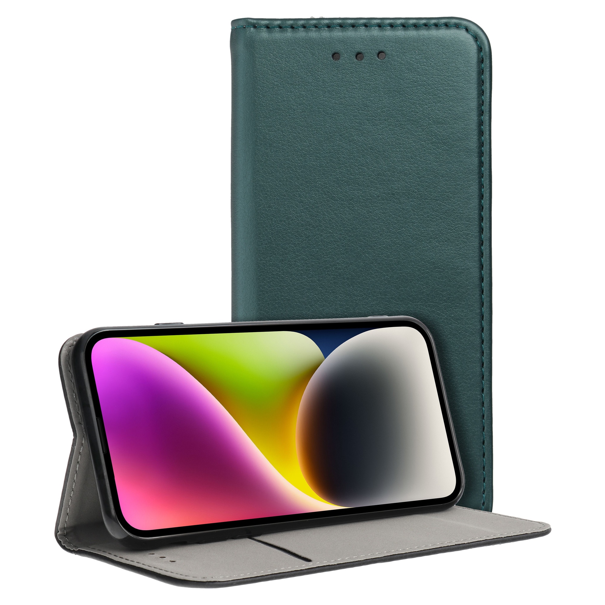Husa Flip pentru Samsung Galaxy A17 4G / A17 5G, tip carte cu inchidere magnetica, Verde