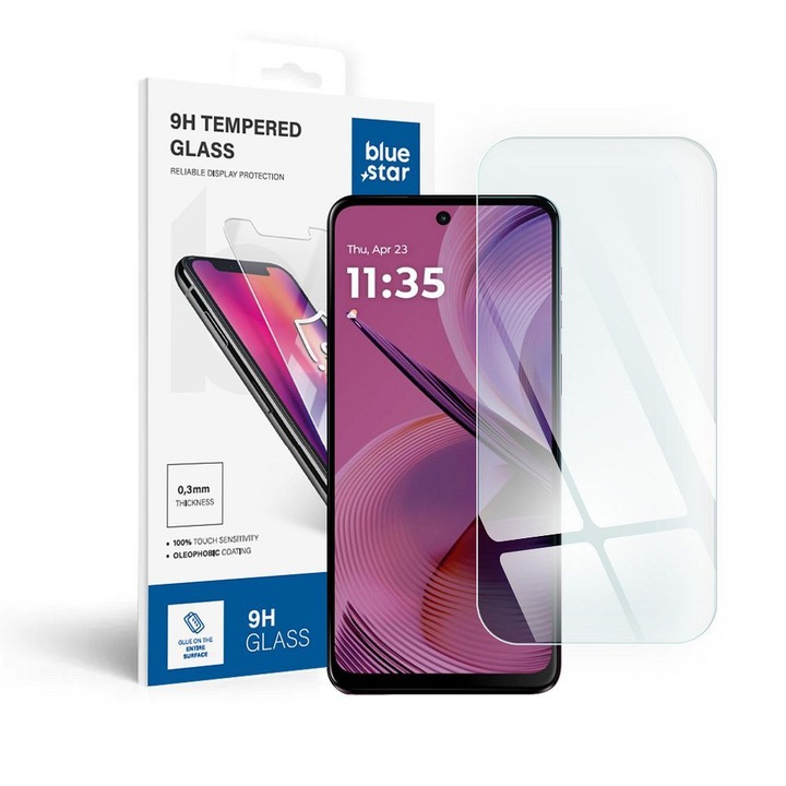 Edzett üvegfólia Motorola G55 készülékhez Blue Star