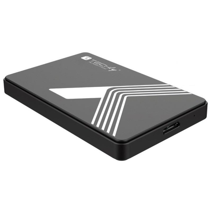 Кутия за HDD/SSD Techly, USB 3.0, 2.5", черна, пластмасова