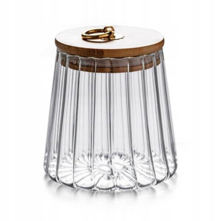 Recipient de zahar Ecarla, 650ml, transparent, design elegant