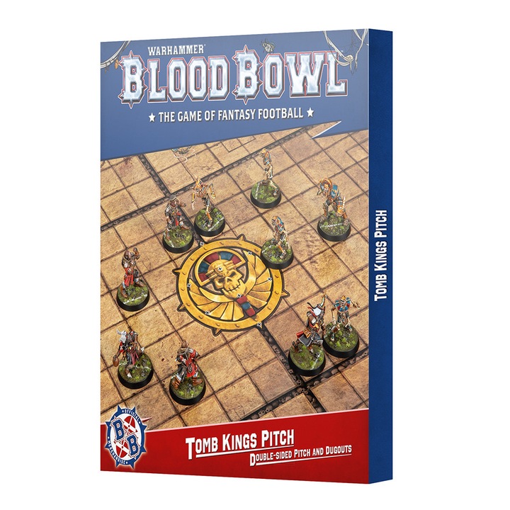 Extensie de joc Blood Bowl, Tomb Kings Team Pitch & Dugouts, Games Workshop, limba engleza, multicolor