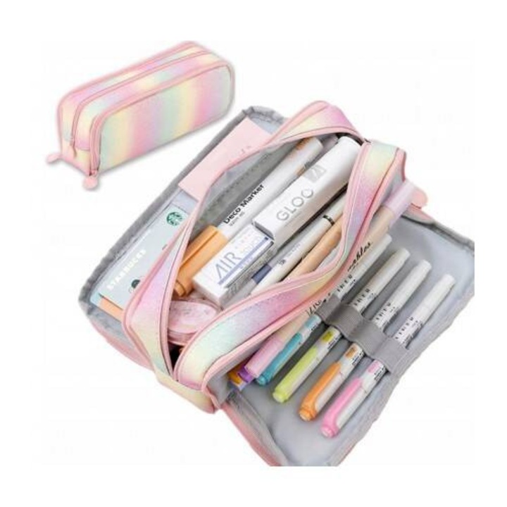 ECARLA hármas tolltartó, többszínű