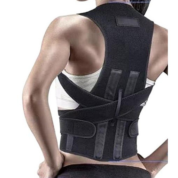 Corector de postura, Unisex, Negru, M