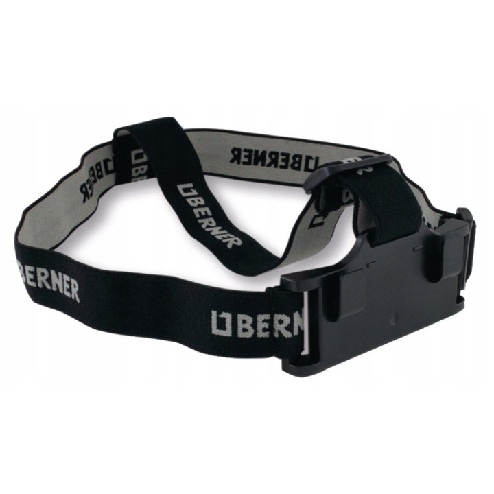 Curea pentru lanterna Berner 2in1, material elastic, antiderapant, negru