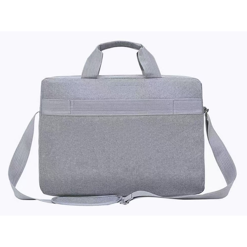 Geanta laptop, capacitate mare, 15.6 inch, gri, curea ajustabila