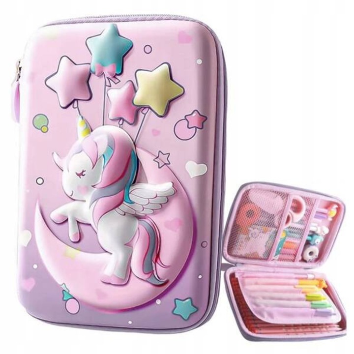 Penare Ecarla többfunkciós készlet, egyedi design, rózsaszín, 3D unikornissal