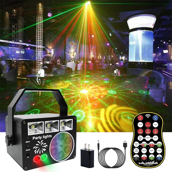 Lumina Disco Laser, AjieQaQ, negru