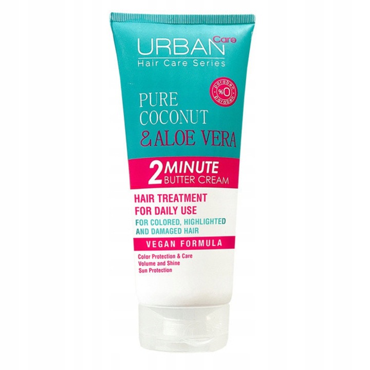 Masca de par Urban Care cu ulei de cocos si aloe vera, 200ml, pentru par  vopsit, reparare si protectie culoare - eMAG.ro