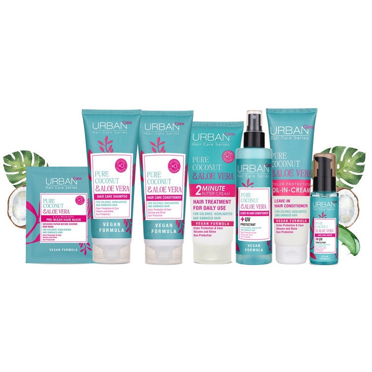 Masca de par Urban Care cu ulei de cocos si aloe vera, 200ml, pentru par  vopsit, reparare si protectie culoare - eMAG.ro