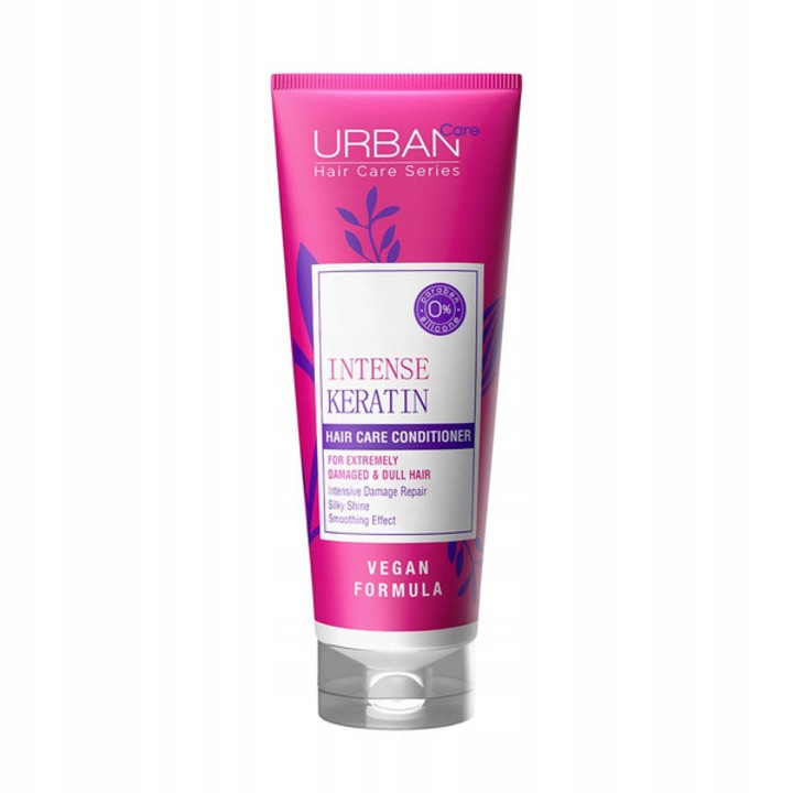 Hajbalzsam, Urban Care, regeneráló balzsam Intense Keratin, 250ml, parabén- és szilikonmentes