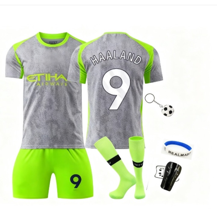 Gyerek sportfelszerelés, Manchester City 2. számú 9 Harland focimez, ANUTETOUNI ®, 2526-os szezon, Többszínű