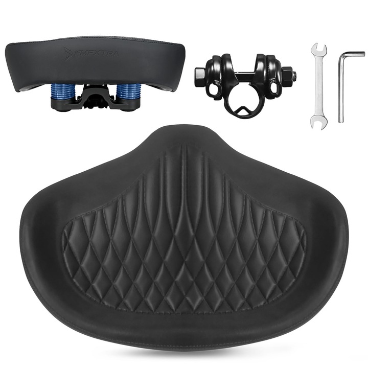 Sa de bicicleta, Bedee, Tip largit, 24 x 33cm, spuma cu memorie, absorbtia socurilor, Design fara nas, Reduceti frecarea coapselor, Impermeabil si antiderapant, Potrivit pentru calatorii lungi, biciclete de munte, Negru