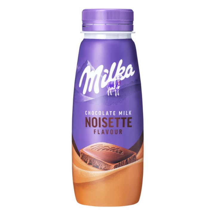 Lapte cu ciocolata, cu gust de alune de padure, Milka Noisette Flavour 250ml