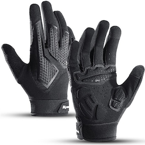 Manusi De Bicicleta, M, 16x27x2 Cm, compatibile ecran telefon, Material Respirabil, Protectie a palmelor, Absoarbe transpiratia, Grip Antiderapant, Ajustare Elastica, Utilizare Universala, motociclete, alpinism, Negru