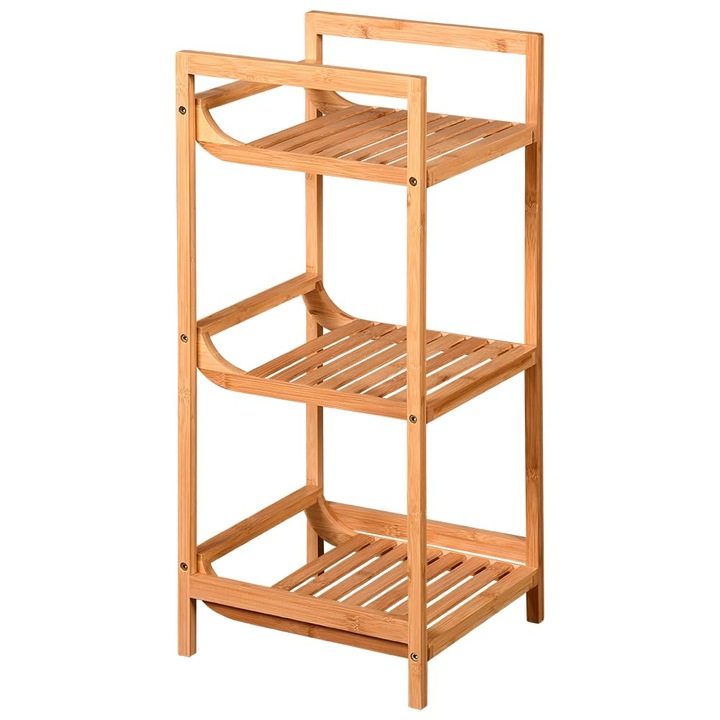 Kesper polc, bambusz, 1 polc, barna, 30x70x30cm