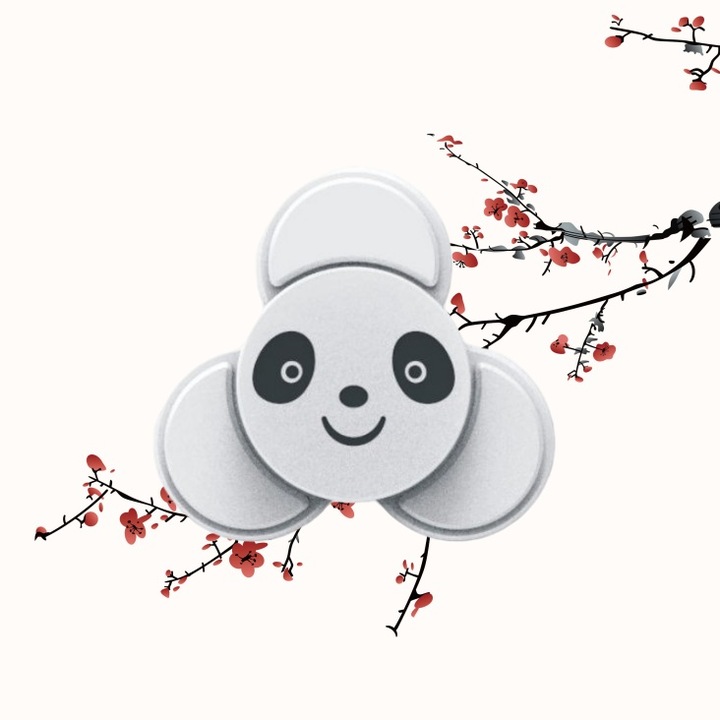 Spinner de degete triunghiular, stil 'Panda' si ' Culoarea este aleatorie