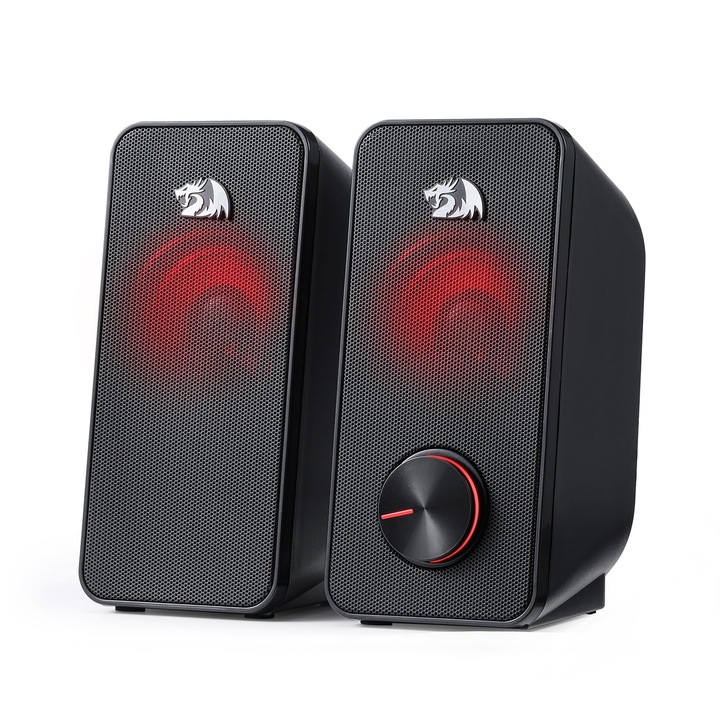 Difuzor Redragon GS500 Stentor 2.0 canale, iluminare roșie, USB, 7x6.4x4.2cm