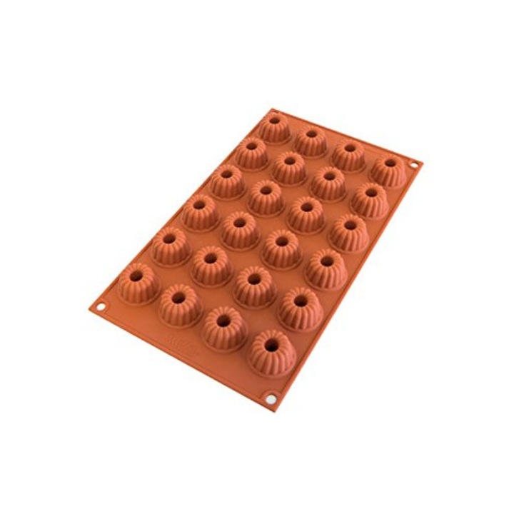 Formă de silicon Silikomart Sf232 pentru Mini Bundt Cake, antiaderentă, set de 1, 24x10 ml, 240 ml