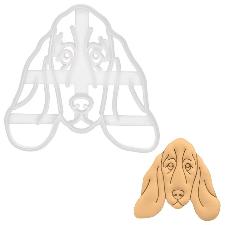 Forma de Biscuiti Basset Hound, Multicolor, Plastic, 1 Bucata